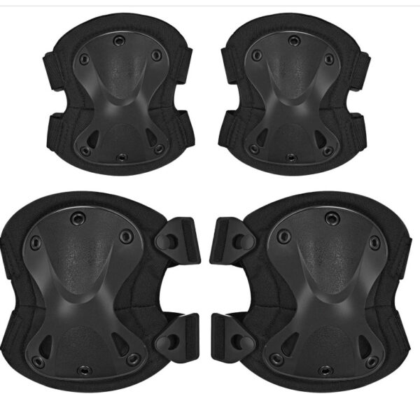 Stitnici za koljena i laktove CRNE - Airsoft