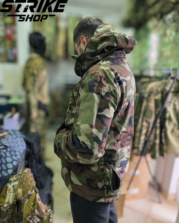 Soft Shell Jakna Woodland - Airsoft ( outdoor ) XXXL