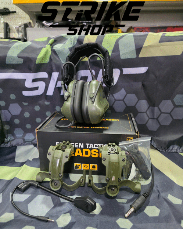 AKTIVNI ANTIFONI / slusalice za Airsoft Zelena