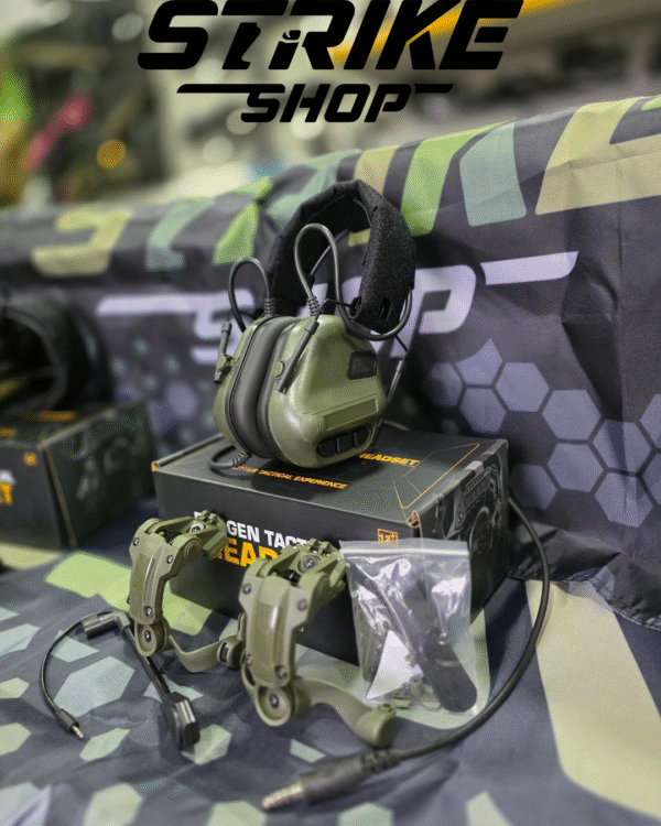 AKTIVNI ANTIFONI / slusalice za Airsoft Zelena