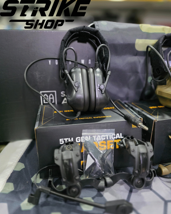 AKTIVNI ANTIFONI / slusalice za Airsoft Crna