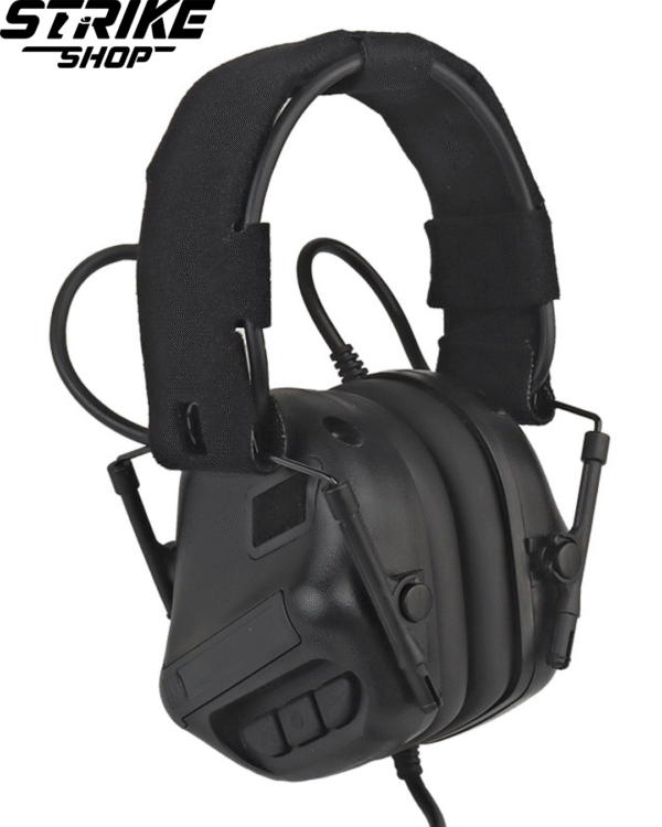 AKTIVNI ANTIFONI / slusalice za Airsoft Crna