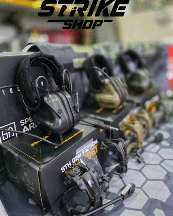 AKTIVNI ANTIFONI / slusalice za Airsoft Crna