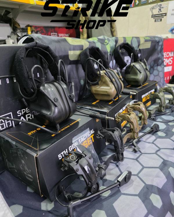 AKTIVNI ANTIFONI / slusalice za Airsoft Crna