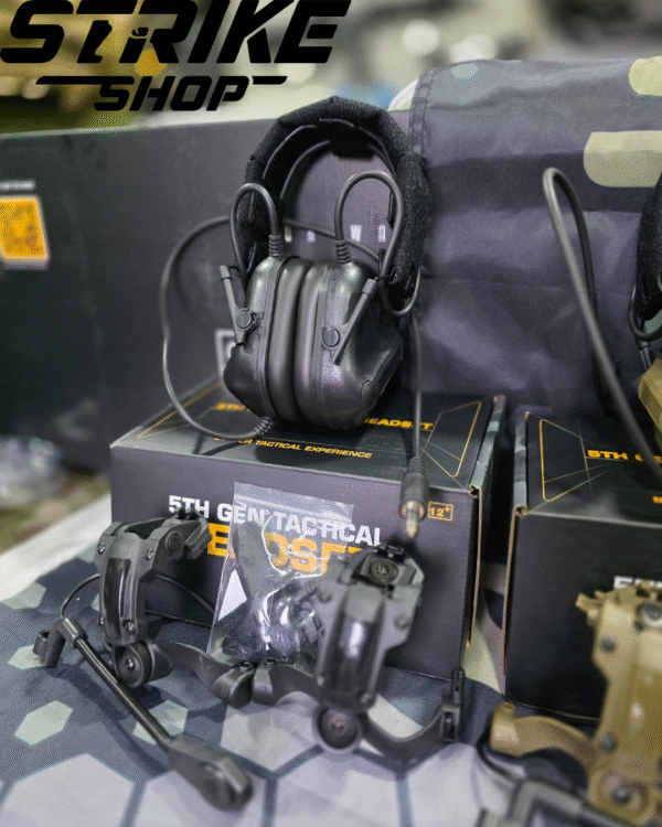 AKTIVNI ANTIFONI / slusalice za Airsoft Crna