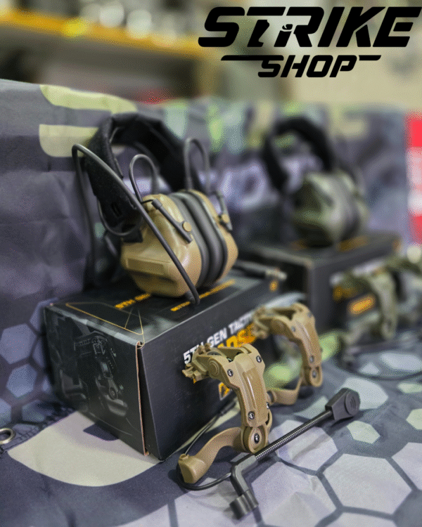 AKTIVNI ANTIFONI / slusalice za Airsoft Crna