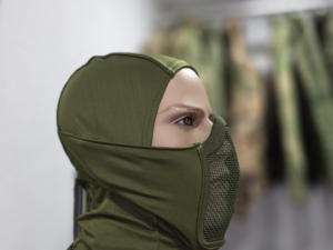 Airsoft zastitna maska i fantomka za lice Zelena