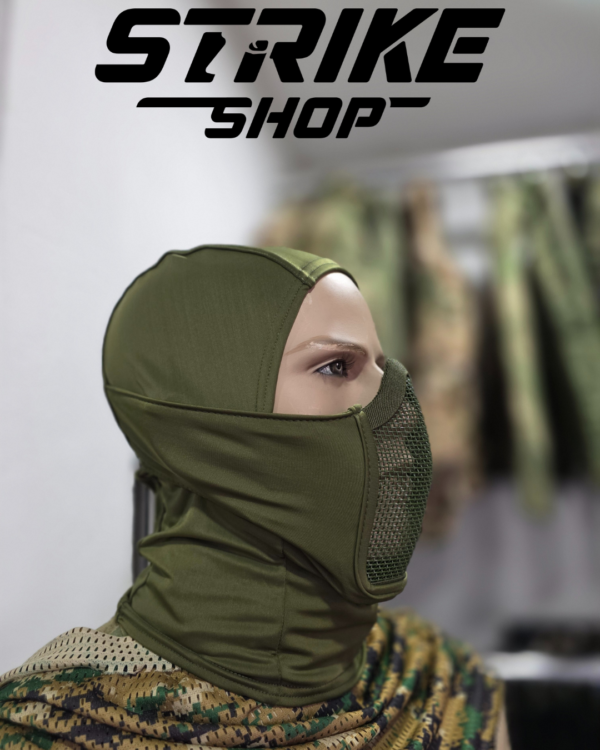 Airsoft zastitna maska i fantomka za lice Zelena