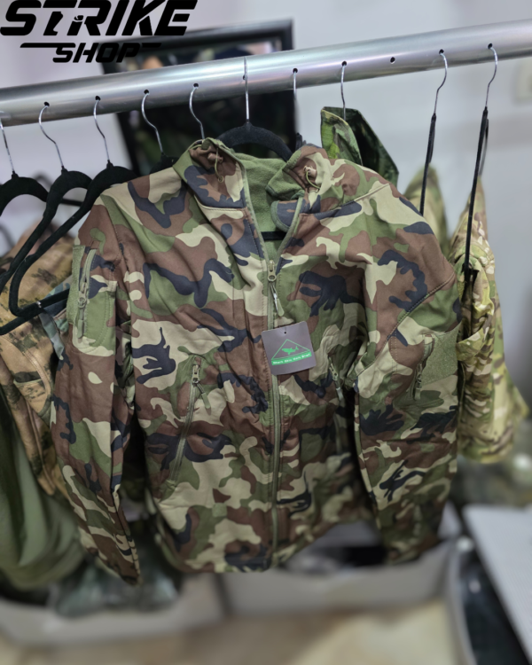 Soft Shell Jakna Woodland - Airsoft ( outdoor ) XL